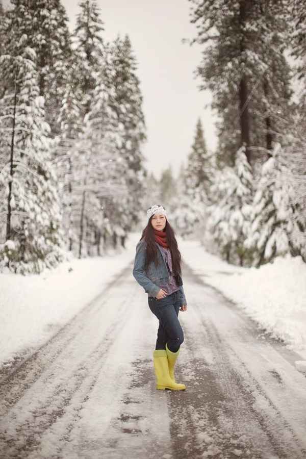 ژست عکاسی در برف